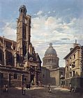 A View of The Pantheon and the Church of by Jules Dupre